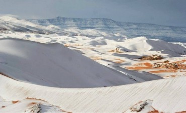 Ta loco el tiempo:  fotos del desierto del Sahara nevado