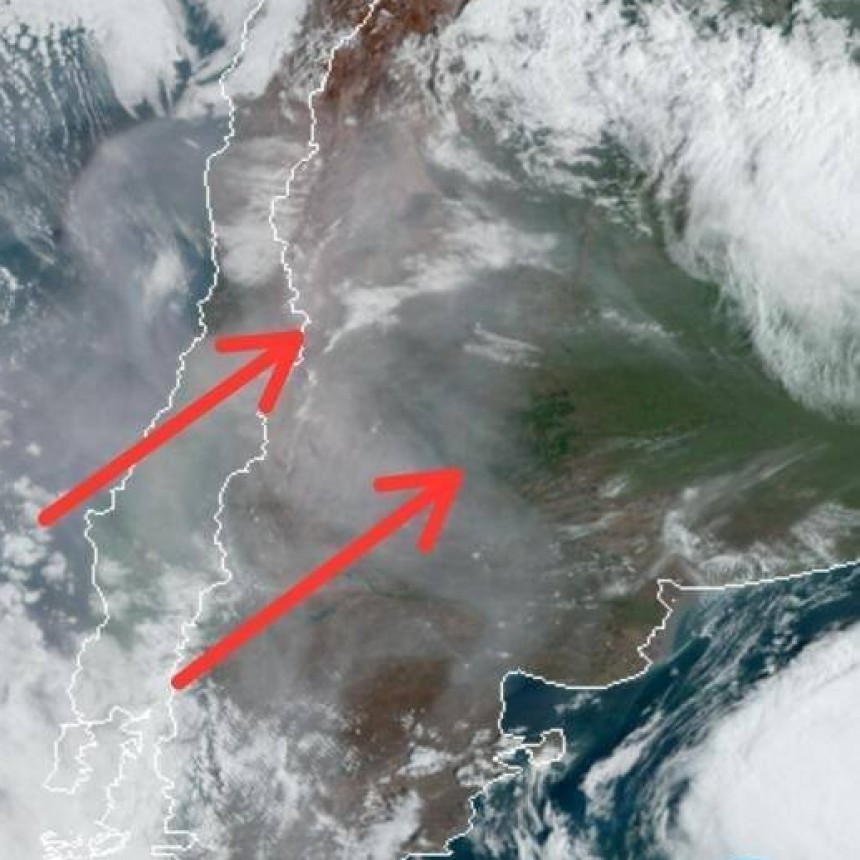 Comienza a ingresar a Argentina el humo de los incendios de Australia