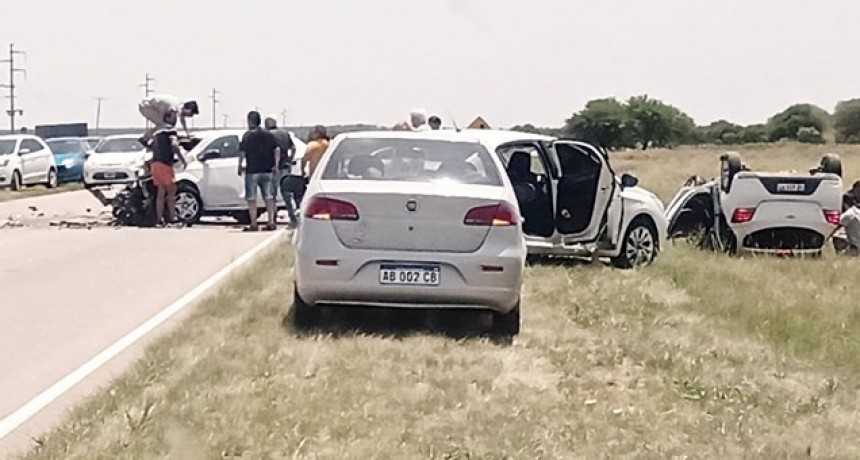 Murió un niño en un choque en la ruta nacional 35: Hay tres heridos