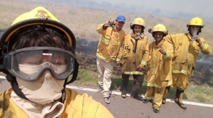 Bomberos de Victorica y Luiggi están en la zona de los incendios