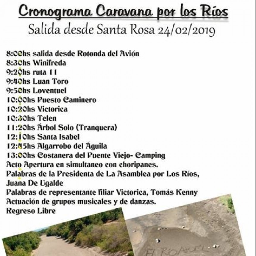 CRONOGRAMA ASAMBLEA DE LOS RIOS