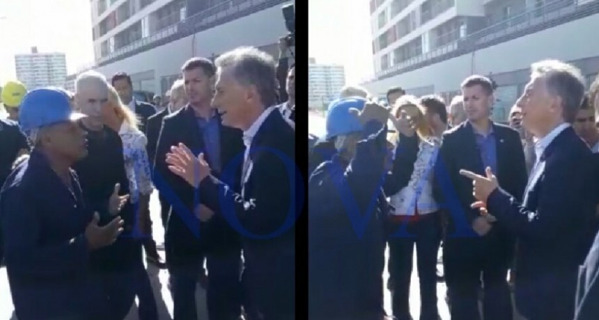 No se salvo ni la hermana: Un obrero cuestionó a Macri en medio de un acto en la Ciudad