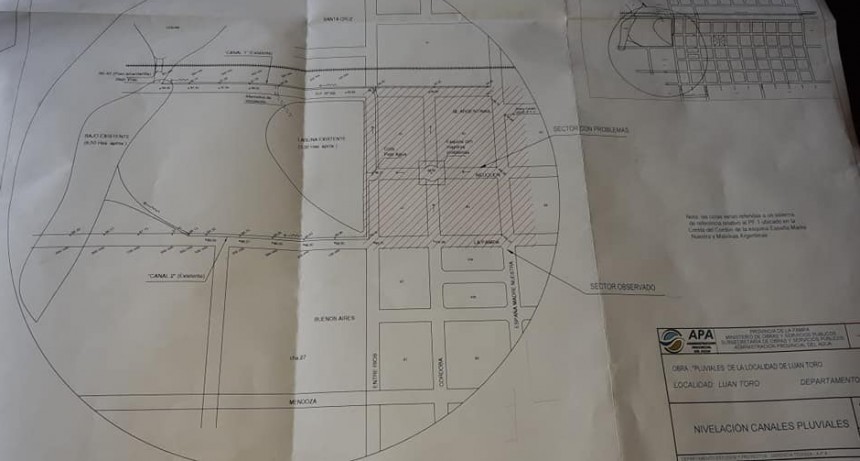 LUAN TORO: CONSTRUIRAN UN CANAL REVESTIDO PARA EVITAR INUNDACIONES EN LA ZONA URBANA
