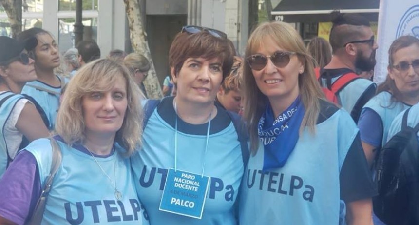 El paro docente en La Pampa tiene más de un 95 % de acatamiento y UTELPa se sumó a la movilización en Buenos Aires