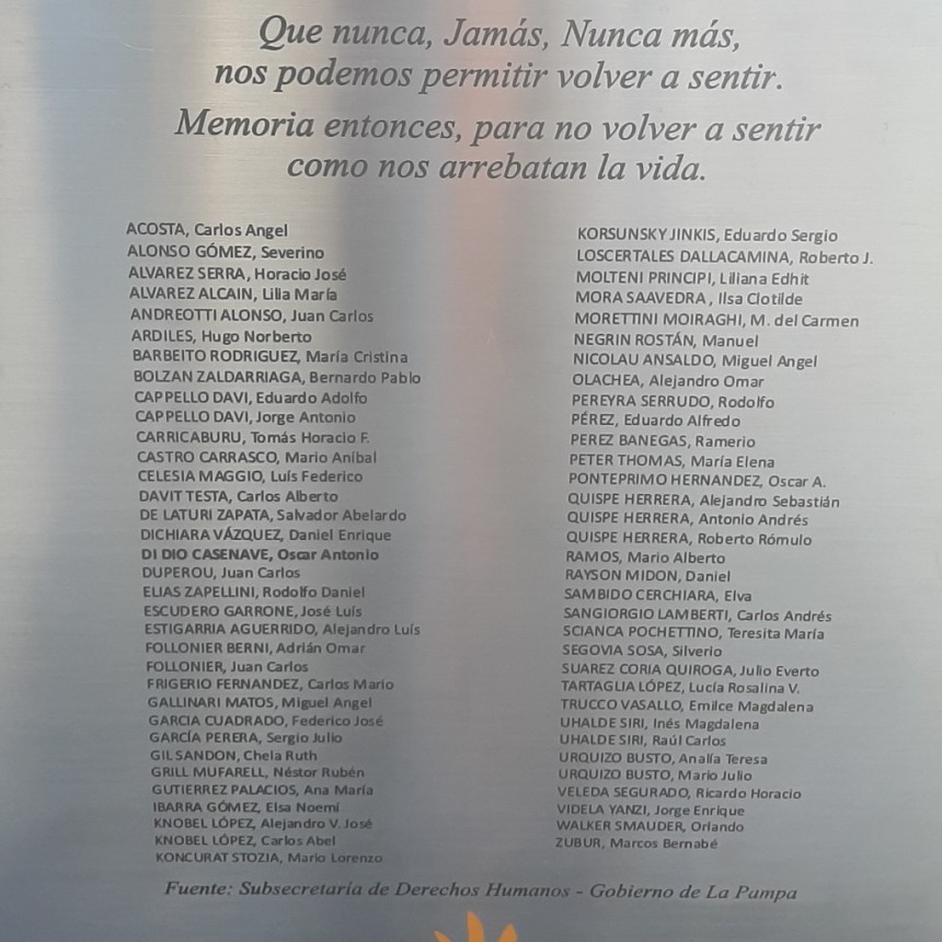 Día de la Memoria, la Verdad y la Justicia en Victorica