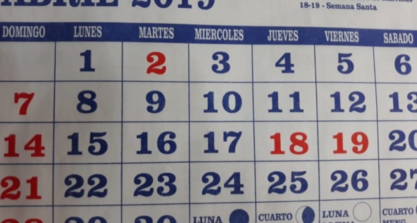 Próximos feriados nacionales
