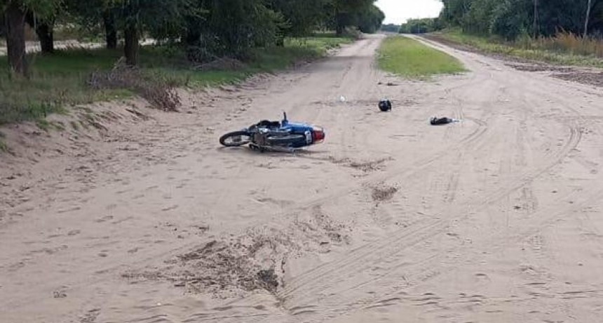 VICTORICA: MENOR DE EDAD FUE TRASLADADO A SANTA ROSA LUEGO DE ACCIDENTE EN UNA MOTO