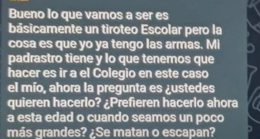  Planificaban una masacre en un colegio 