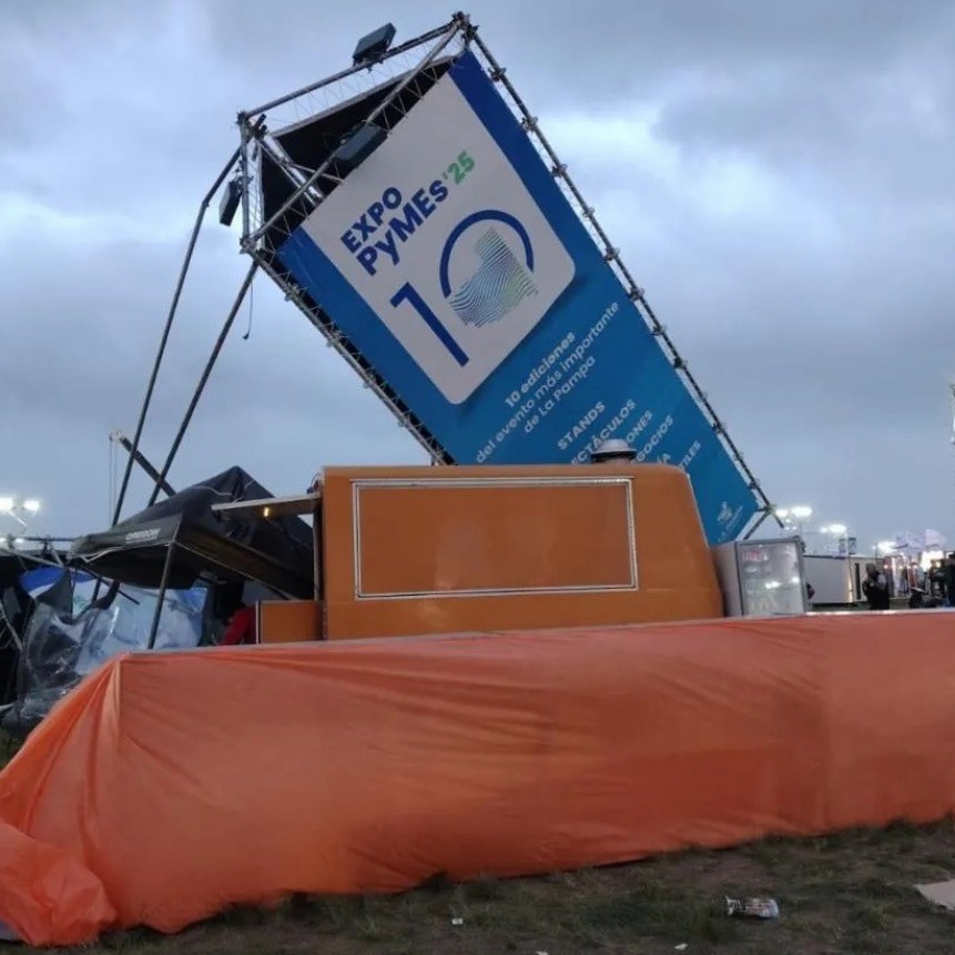 Fuerte tormenta castigó la ExpoPyMEs 