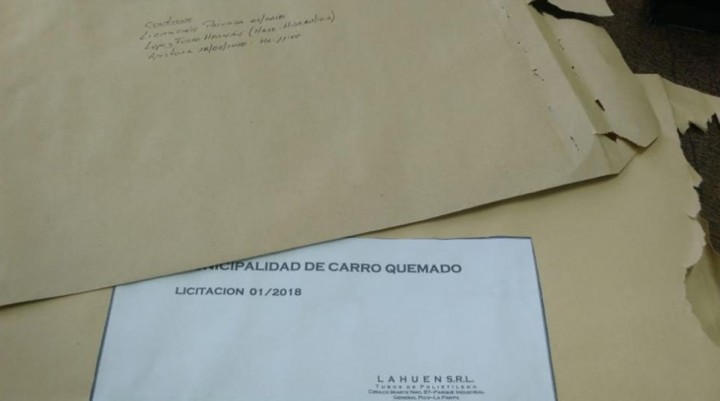 CARRO QUEMADO: Apertura de sobres para la renovación red de agua PROPAYS