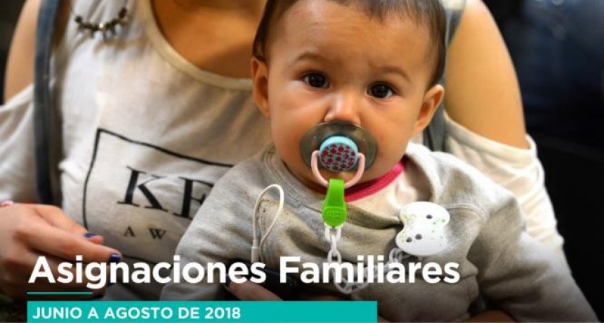 ASIGNACIONES FAMILIARES: calendario de pagos de junio, julio y agosto 2018