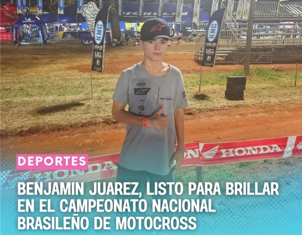 BENJAMIN JUAREZ EL FENOMENO PAMPEANO DEL MOTOCROSS CORRE EN BRASIL