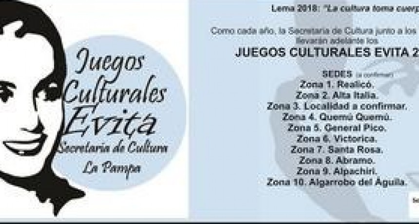 JUEGOS CULTURALES PAMPEANOS - EVITA 2018