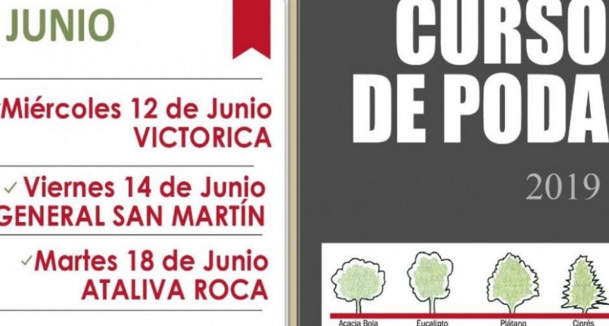 Inician curso de poda en Victorica, General San Martín y Ataliva Roca
