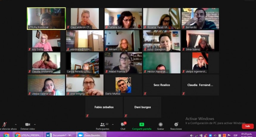 El plenario de UTELPa reafirmó el pedido de que siga la virtualidad 