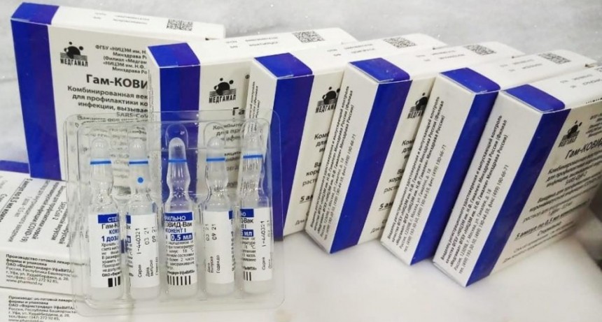 Llegaron 1.800 dosis de Sputnik V componente 1