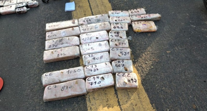 Secuestraron 50 kilos de marihuana y 2 de cocaína en Catriló 