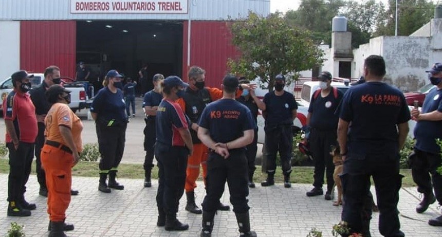#AlertaSofia | Bomberos Voluntarios de La Pampa con canes fueron convocados para la búsqueda de la niña de 5 años en San Luis