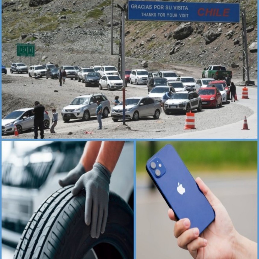 ARGENTINOS SIGUEN CRUZANDO A CHILE PARA COMPRAR: CUBIERTAS, ZAPATILLAS Y CELULARES ENTRE LOS PRODUCTOS MÁS ELEGIDOS