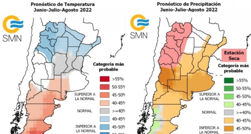 Pronóstico climático para este invierno, según el SMN
