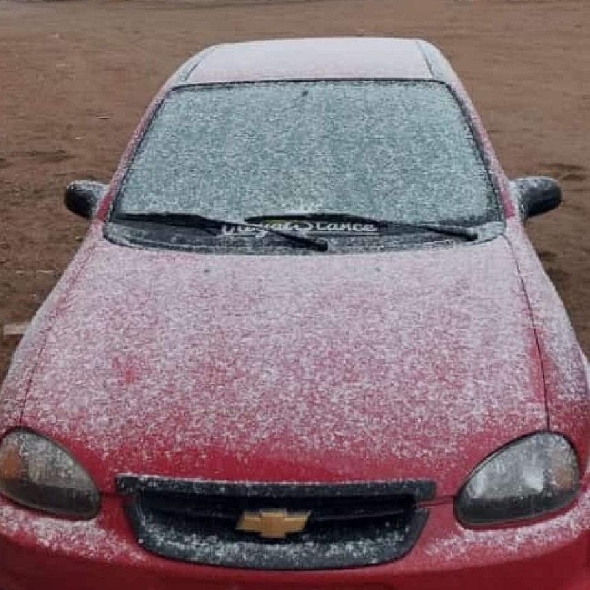 Cayó nieve en La Humada 