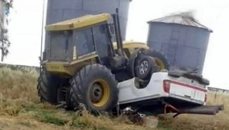 Empleado atropelló a su jefe con un tractor tras una discusión por malos tratos