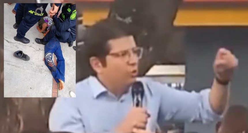 IMAGENES DEL ATENTADO EN COLOMBIA, EL AGRESOR TIENE 14 AÑOS DE EDAD