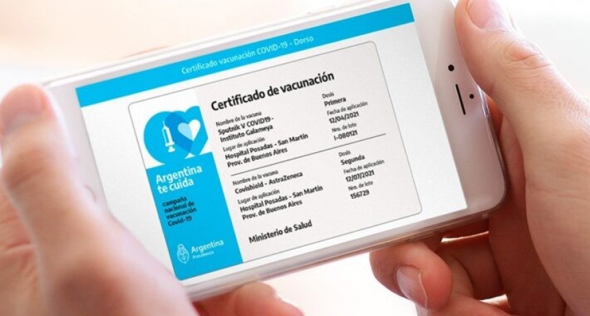 En La Pampa ya se puede sacar el certificado de vacunación online