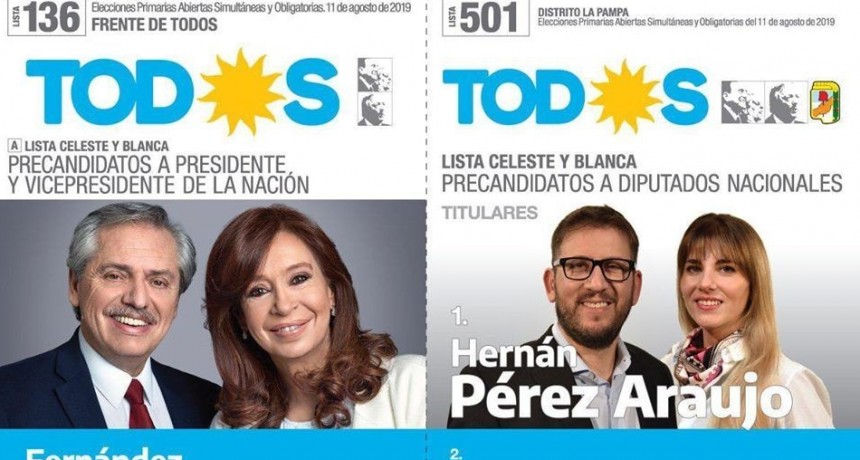 VICTORICA: GANO EL FRENTE DE TODOS POR MAS DE 1000 VOTOS DE DIFERENCIA