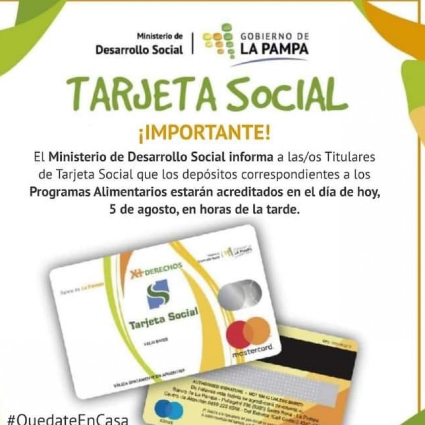 TARJETA SOCIAL ...IMPORTANTE