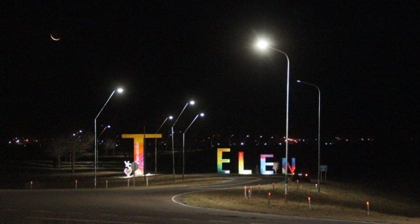 TELEN: NUEVA LUMINARIA LED EN EL ACCESO EVA PERON