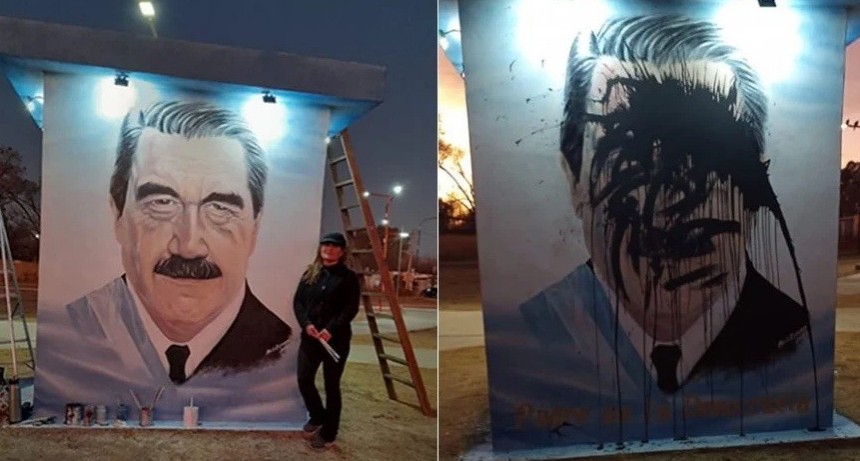 ANCHORENA: VANDALIZAN MURAL DE ALFONSIN