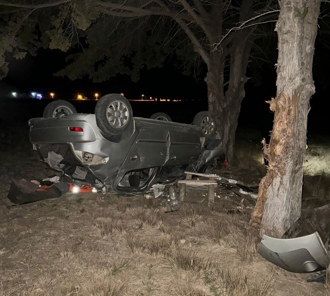 VUELCO EN LA RUTA 10, EL CONDUCTOR SUFRIÓ LESIONES