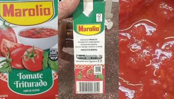 Marcha atrás de la Anmat: el tomate triturado de Marolio tenía brotes de semillas, no gusanos