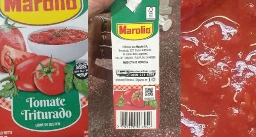 Marcha atrás de la Anmat: el tomate triturado de Marolio tenía brotes de semillas, no gusanos