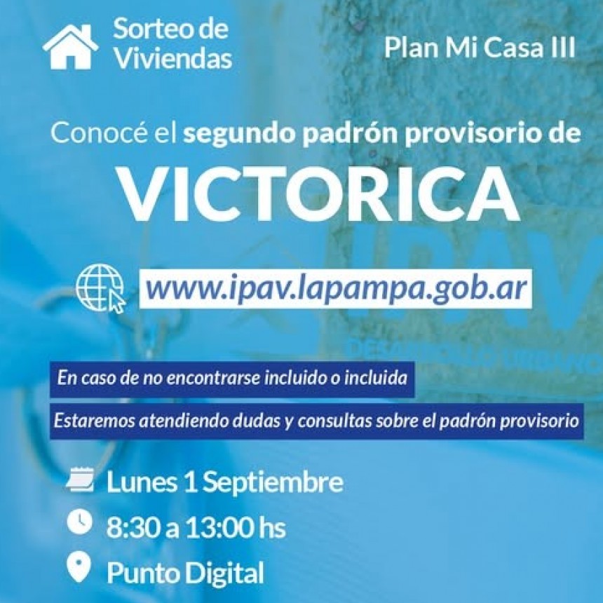 SEGUNDO PADRÓN PROVISORIO DE VICTORICA