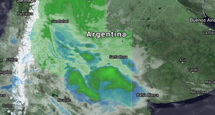 ALERTA DE ABUNDANTE CAIDA DE AGUA EN LA PAMPA