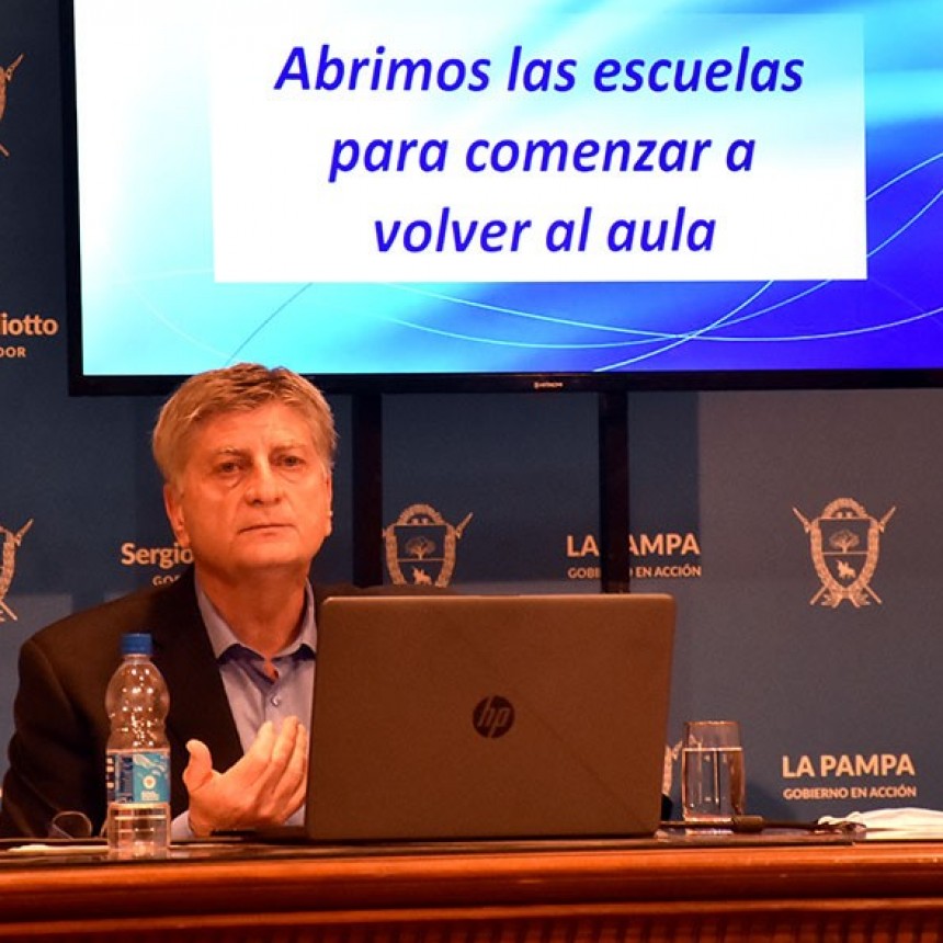 El lunes vuelven las clases en La Pampa, informó Ziliotto