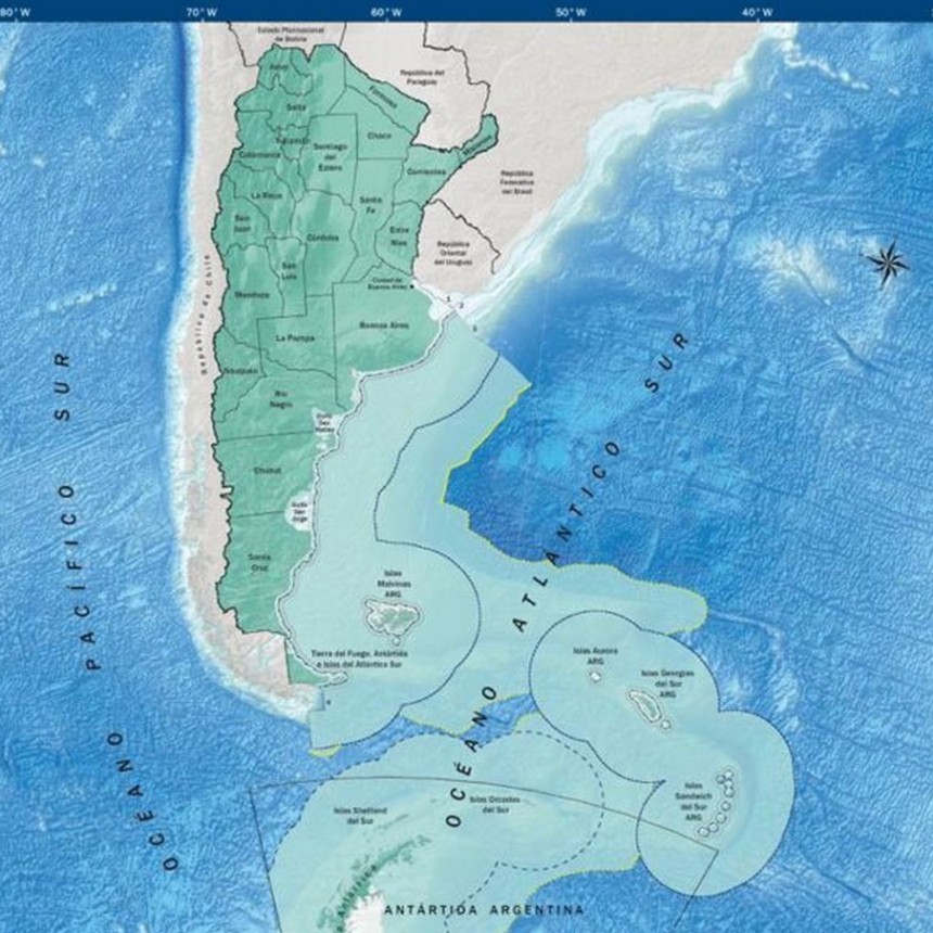 El nuevo mapa de la Argentina: con la incorporación de la Antártida, el país pasa a ser bicontinental