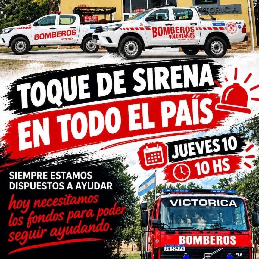 LOS BOMBEROS DE VICTORICA TAMBIEN RECLAMAN