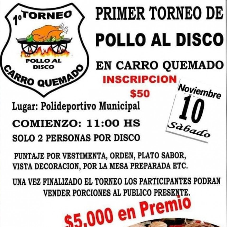 PRIMER TORNEO DE POLLO AL DISCO