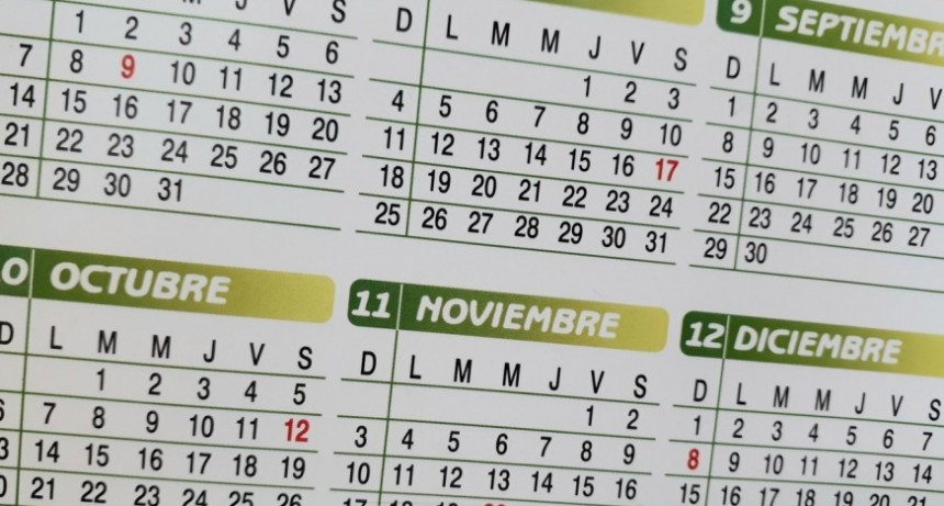 Calendario de feriados en octubre