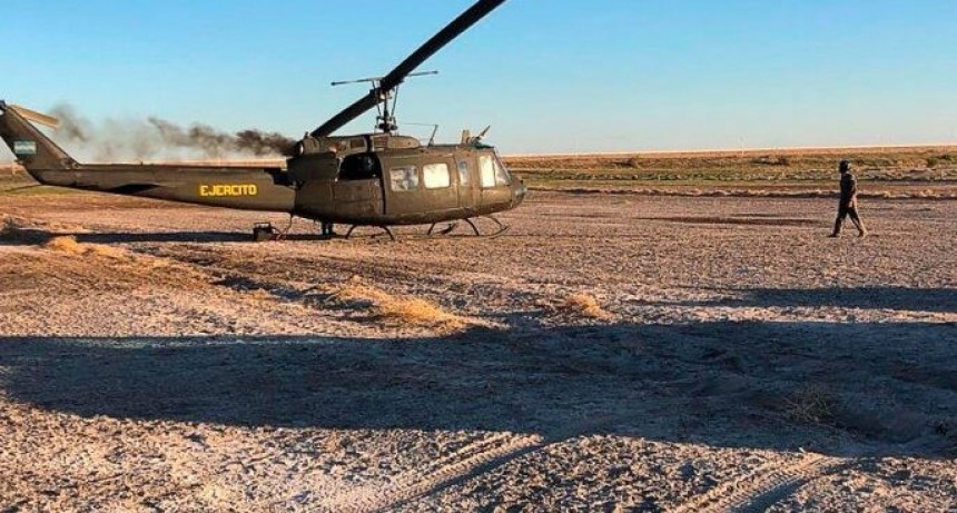Un helicóptero del Ejército Argentino realizó un aterrizaje de emergencia ayer por la tarde en Casa de Piedra