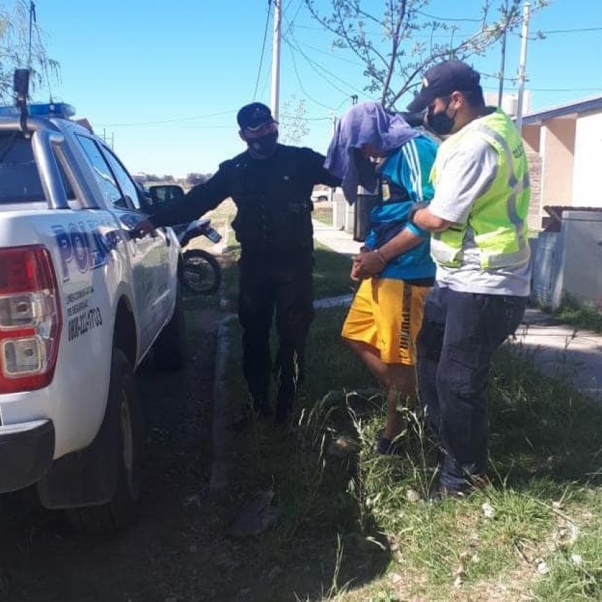 VICTORICA: ALLANAMIENTO Y UN DETENIDO