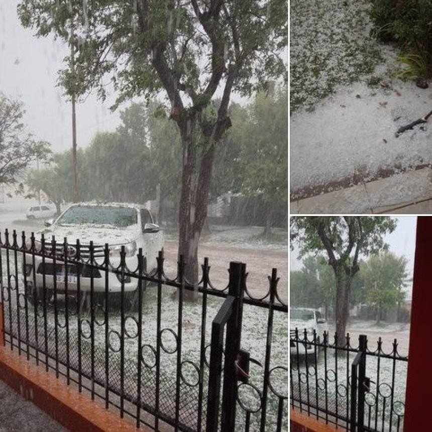 Cayó granizo en distintas localidades pampeanas