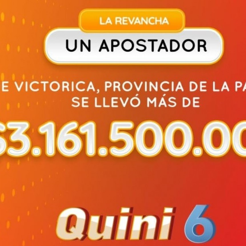 QUINI 6 SALIÓ EN VICTORICA