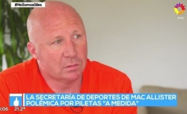 PPT denunció a Mac Allister por unas piletas a medida