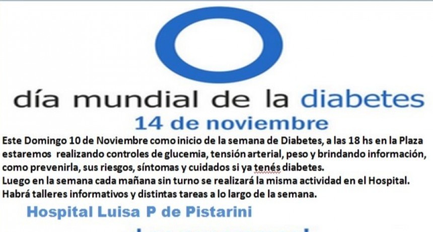 14 DE NOVIEMBRE DIA MUNDIAL DE LA DIABETES
