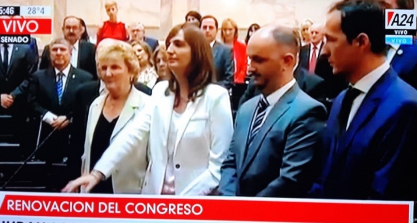MARÍA LUZ ALONSO JURO COMO SECRETARIA ADMINISTRATIVA. DEL SENADO