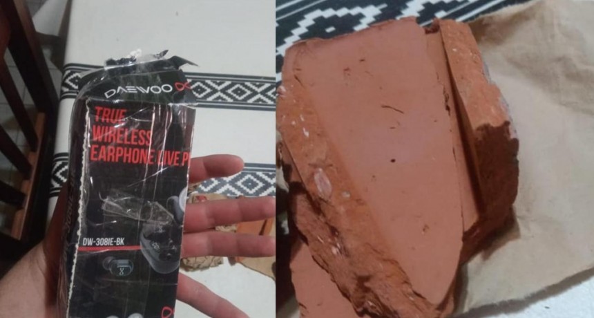 Vecina de Víctorica compró un celular y la estafaron. En el paquete vino un ladrillo